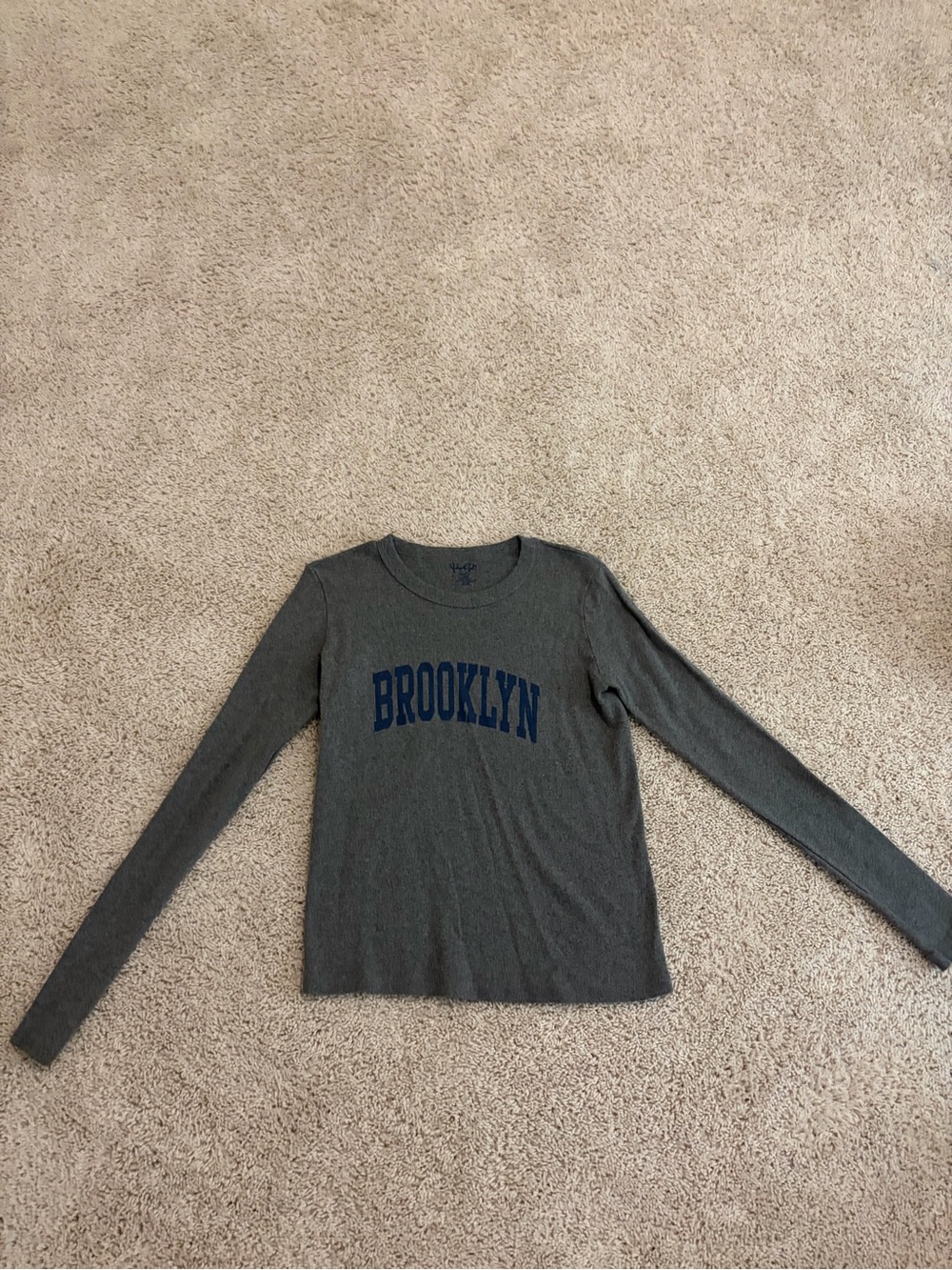 Brandy Melville Gray 'BROOKLYN' Long-Sleeve Tee